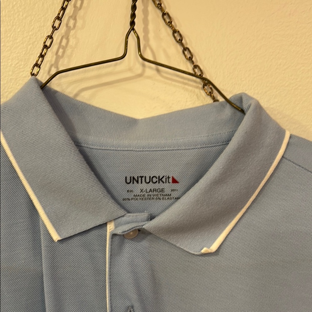 UNTUCKit Blue Polo Shirt Classic Style
